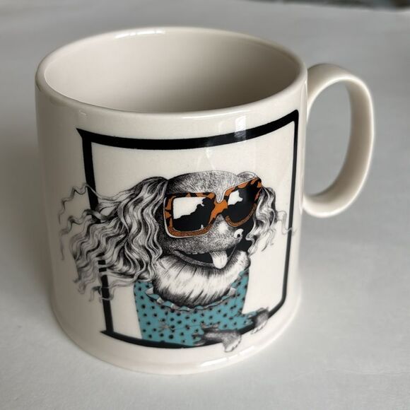 Anthropologie Florence Balducci Monogram D for Dog Fashionista Coffee Mug Cup - Picture 2 of 9